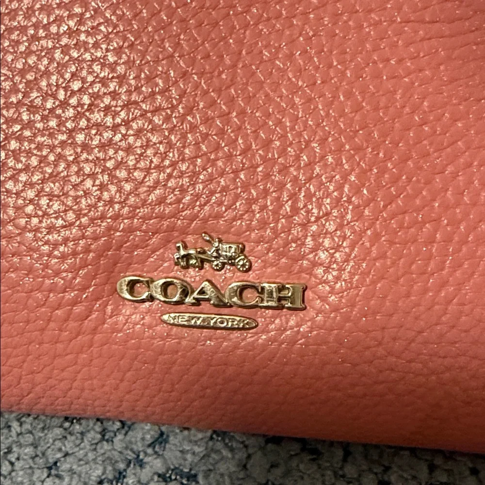 Coach Dusty Rose Leather Tote Glitter Rose Pink - Picture 10 of 14